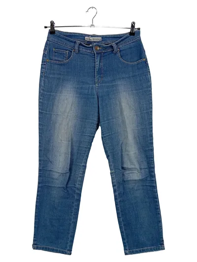 Ashley Brooke Damen Jeans Straight Leg Blau Gr. 38 W29 Stretch