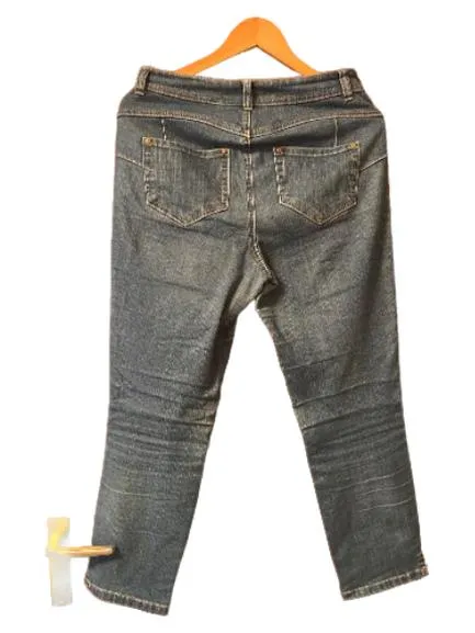 Ashley Brooke Damen Jeans Straight Leg Blau Gr. 38 W29 Stretch 2