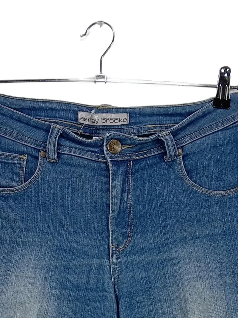 Ashley Brooke Damen Jeans Straight Leg Blau Gr. 38 W29 Stretch 3