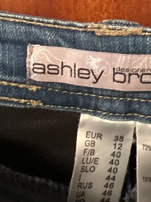 Ashley Brooke Damen Jeans Straight Leg Blau Gr. 38 W29 Stretch 5