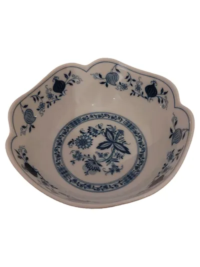 Tirschenreuth Dekoschale Porzellan Klassisch Blau Blumen 19x7 cm