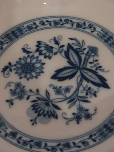 Tirschenreuth Dekoschale Porzellan Klassisch Blau Blumen 19x7 cm