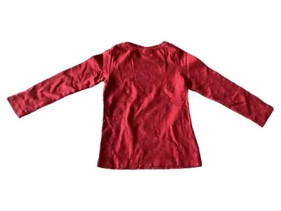 s.Oliver Langarmshirt Jungen Gr. 104 Rot Polizeiauto Print Baumwolle