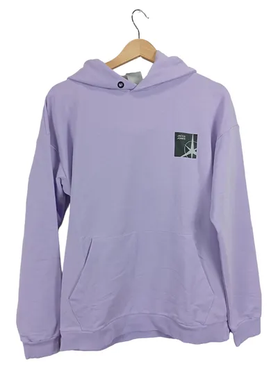 Jack & Jones Hoodie Kapuzenpullover Herren Lila Baumwolle Gr. S