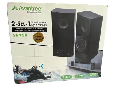 Avantree SP750 Tragbarer Lautsprecher Bluetooth Wireless Kabel Schwarz