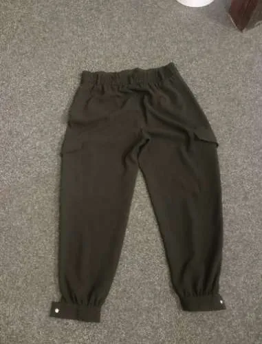 ZARA Damen Cargohose Schwarz XL Jogger Style Urban Streetwear