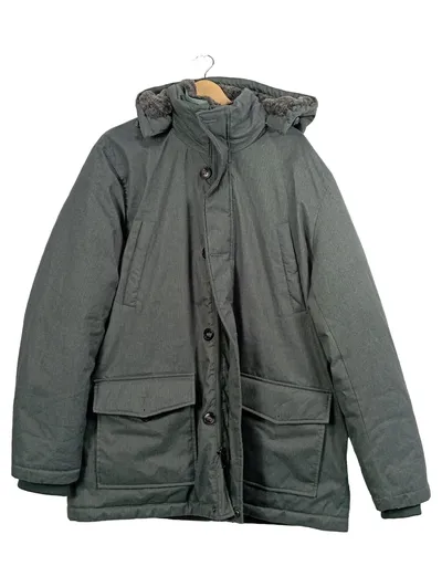Gentlemen Selection Herren Winterjacke Parka Gr. 56;3XL Oliv Kapuze Outdoor Warm
