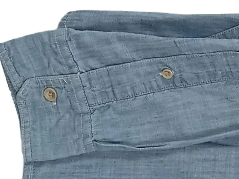 Abercrombie & Fitch Herren Freizeithemd Gr. 46/S Blau Casual Langarm 5