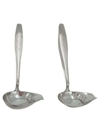 Fissler Saucenlöffel Set 2 Stück Edelstahl Silber Modern Servierlöffel