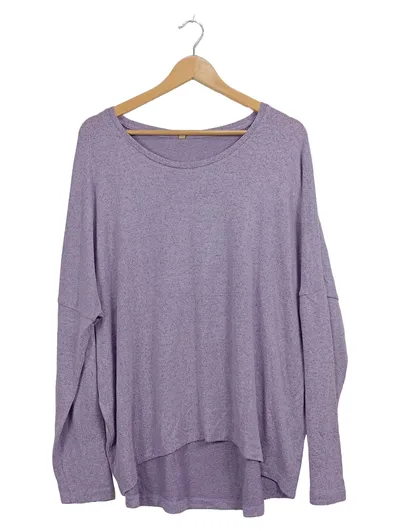 Soyaconcept Damen Pullover Langarm Oversized Lila Meliert Gr. XL