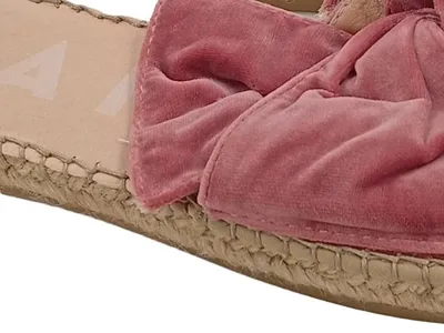 Manebi Damen Espadrilles Sandalen Rosa Samt Schleife Gr. 36 Sommer
