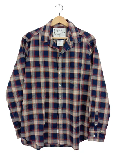 Frank & Eileen Damen Freizeithemd Kariert Gr. XL Baumwolle Blau Rot