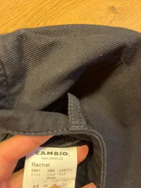 CAMBIO Rachel Reithose Damen Gr. 44 Schwarz Kniebesatz Baumwolle 6