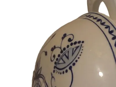 Kahla Dekoschale Porzellan Blumen Traditionell Weiß 16 cm Höhe