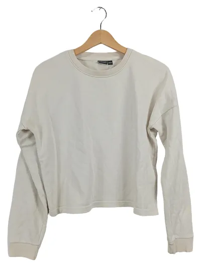 EIGHT2NINE Damen Pullover Cropped Sweatshirt Beige Gr. M Basic