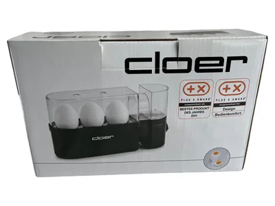 Cloer 6020 Eierkocher Schwarz für 3 Eier Kocher