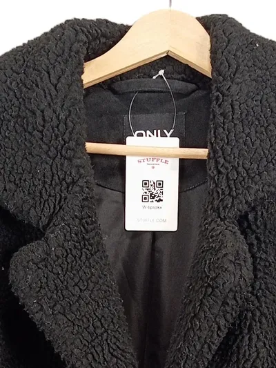 ONLY Teddy Mantel Damen Schwarz Gr. S Kunstfell Kuschelig Oversized