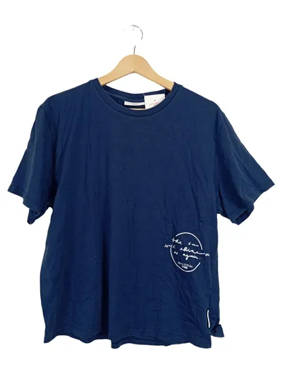 Marc O'Polo Denim T-Shirt Damen Gr. 40 Blau Kurzarm Baumwolle