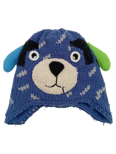 Kitti Bebe Figürlü Bere Kinder Mütze Tiermotiv Blau Polyacryl