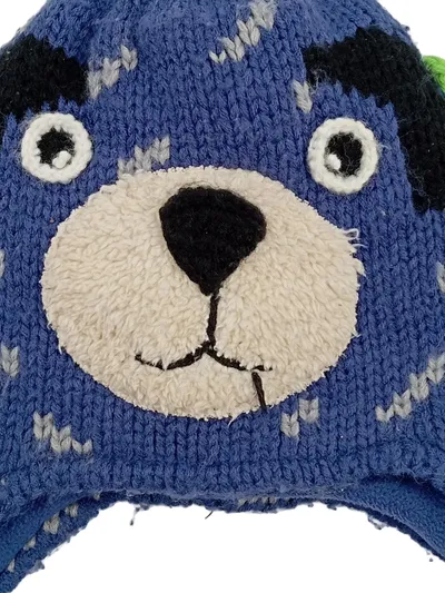 Kitti Bebe Figürlü Bere Kinder Mütze Tiermotiv Blau Polyacryl