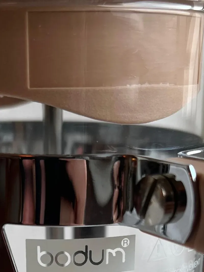 Bodum Kaffeebereiter French Press Kaffeepresse Glas Edelstahl Beige 40 cm 4