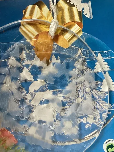 Walther Glas Weihnachtsdeko Baum Transparent Glas 15 cm Weihnachtskugel