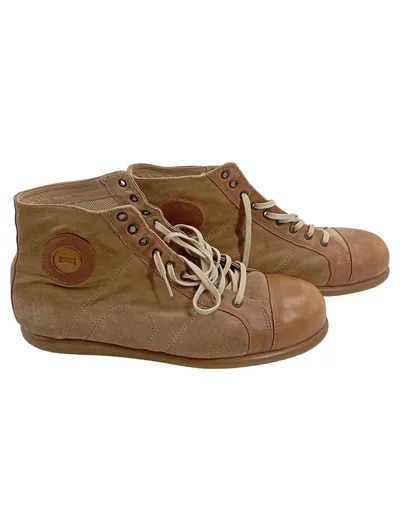 Camper Herren High-Top Sneaker Stiefelette Leder Wildleder Braun Gr. 45