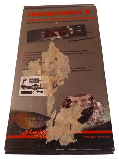 LUCKY REPTILE TC-2 Raumthermostat Terrarium Aquarium Thermostat Schwarz