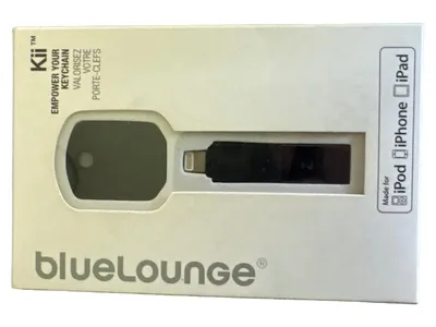 Bluelounge Kii Schlüsselanhänger Ladekabel Lightning iPhone Adapter Schwarz