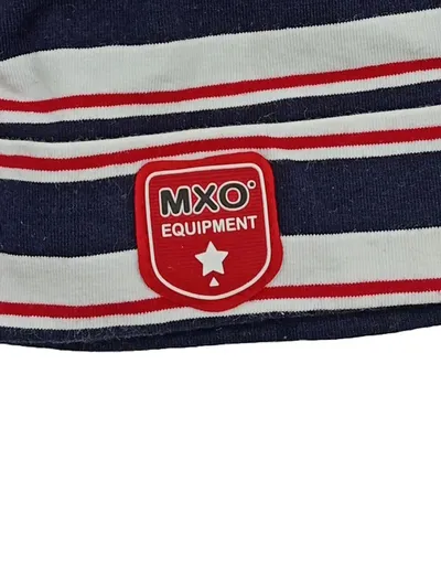 MXO Equipment Kinder Mütze Beanie Gestreift Blau Weiß Rot Maritim