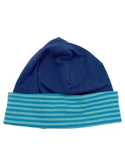 KIDIVIO Baby Mütze Baumwolle Gestreift Blau Kinder Gr. 41
