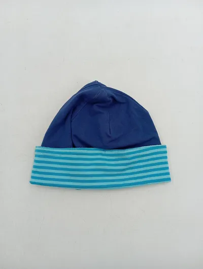 KIDIVIO Baby Mütze Baumwolle Gestreift Blau Kinder Gr. 41