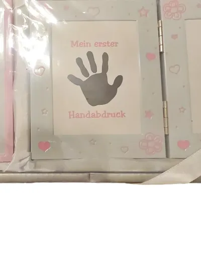 Baby Meilensteinkarten Erinnerungsbox Set Geburt Handabdruck Fußabdruck Geschenk