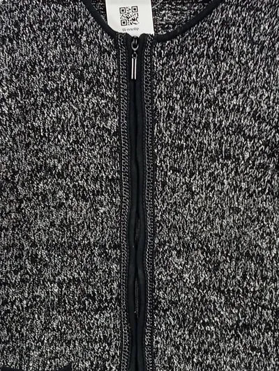 BiBA Damen Strickjacke Gr. 38/M Grau Casual Reißverschluss