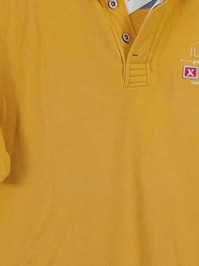 BRAX Herren Poloshirt Gelb Gr. 50;L Juan Les Pins Stickerei Baumwolle Piqué
