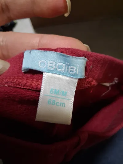 Obaïbi Baby Mädchen Leggings Sternenmuster Rot Gr. 68 Glitzer