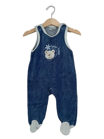 Bob der Bär Baby Strampler Gr. 68 Blau Nicki Teddy Bär Motiv