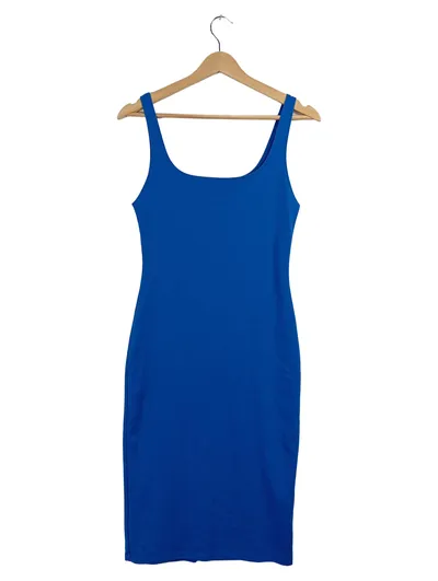 ZARA Damen Trägerkleid Blau Gr. M figurbetont Stretch Basic