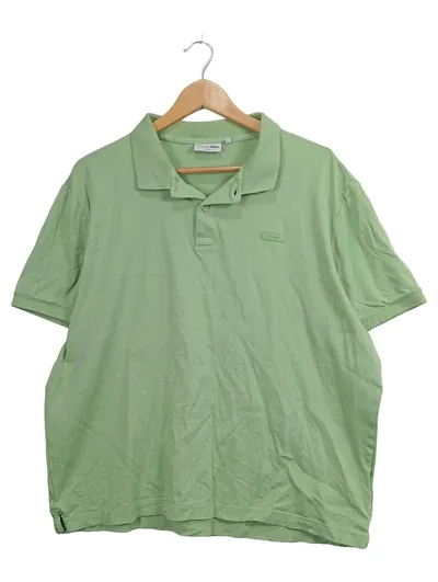 Calvin Klein Herren Poloshirt Gr. XXL Grün Baumwolle Casual