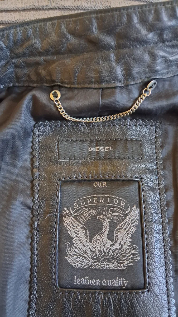Diesel Lederjacke Damen Gr. 36 S Schwarz Bikerjacke Echtleder Casual Jacke 8