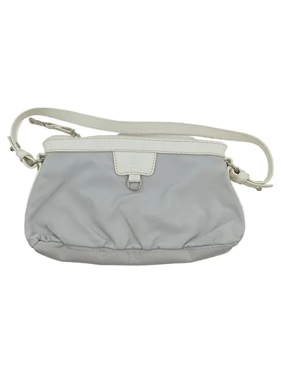 BOGNER Damen Umhängetasche Grau Nylon Leder Crossbody Tasche Schultertasche