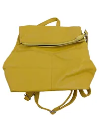 Curuba Damen Rucksack Leder Gelb Casual Umhängetasche Cityrucksack 25x38cm 1