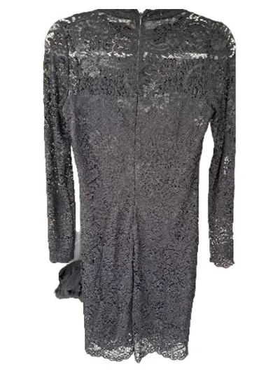 ONLY Spitzenkleid Damen Gr. 36/S Schwarz Langarm Elegant Blumenspitze