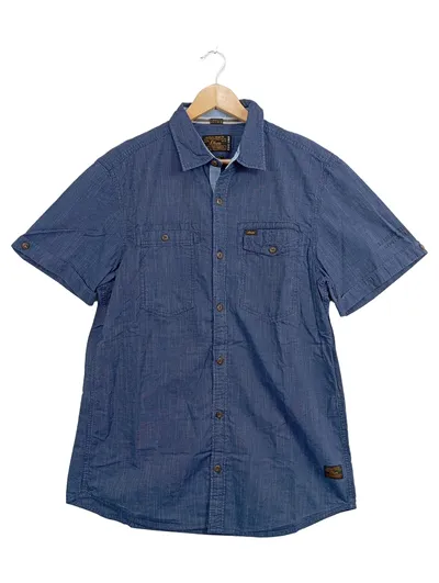 s.Oliver Herren Kurzarm Freizeithemd Blau Gr. 50;L