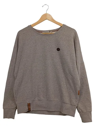 Naketano Damen Sweatshirt Pullover Gr. L grau meliert Casual