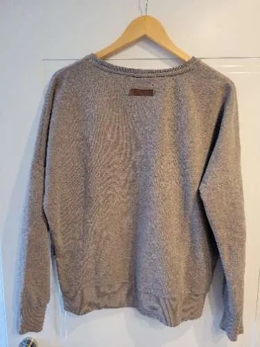 Naketano Damen Sweatshirt Pullover Gr. L grau meliert Casual