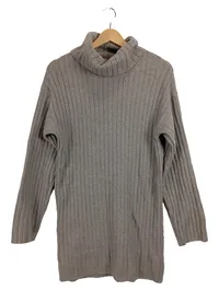Abercrombie & Fitch Pullover Damen Rollkragen Strick Rippstrick Beige Gr. M 1