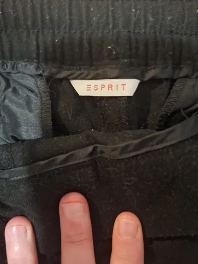 Esprit Stoffhose Damen Gr. 38 Schwarz Jogger Style Elastikbund