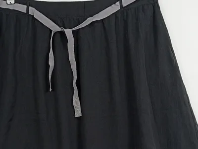 Esprit Damen Minirock Gr. 40/L Schwarz mit Bindegürtel Casual