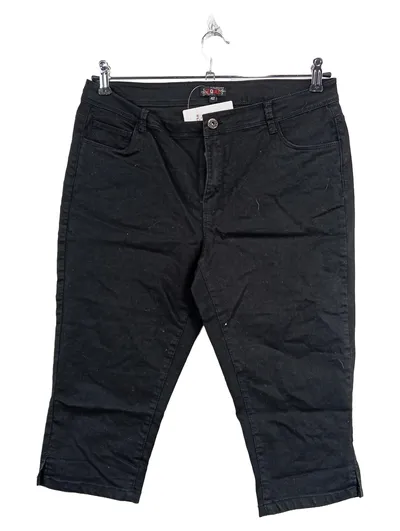 Sequel Damen Capri Hose Schwarz Gr. 42 Stretch Stoffhose 3/4